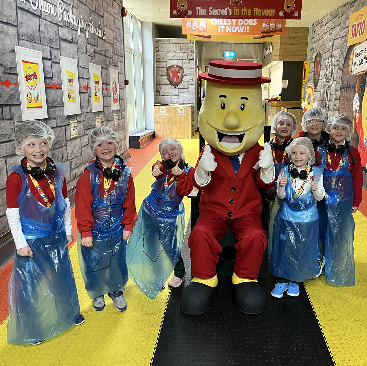 Students with Mr Tayto