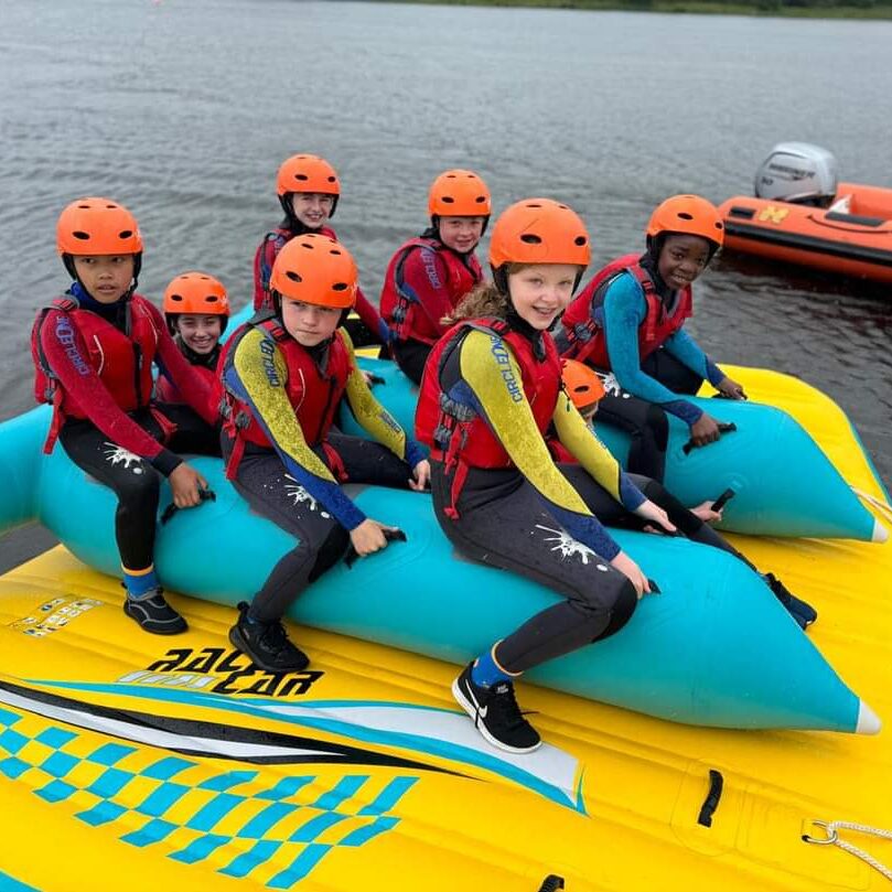Students boating