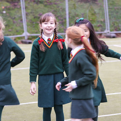 Students playing