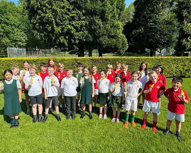 Students posing for a photo