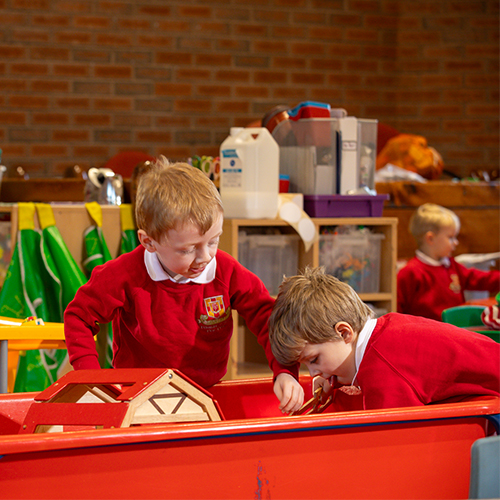Students playing